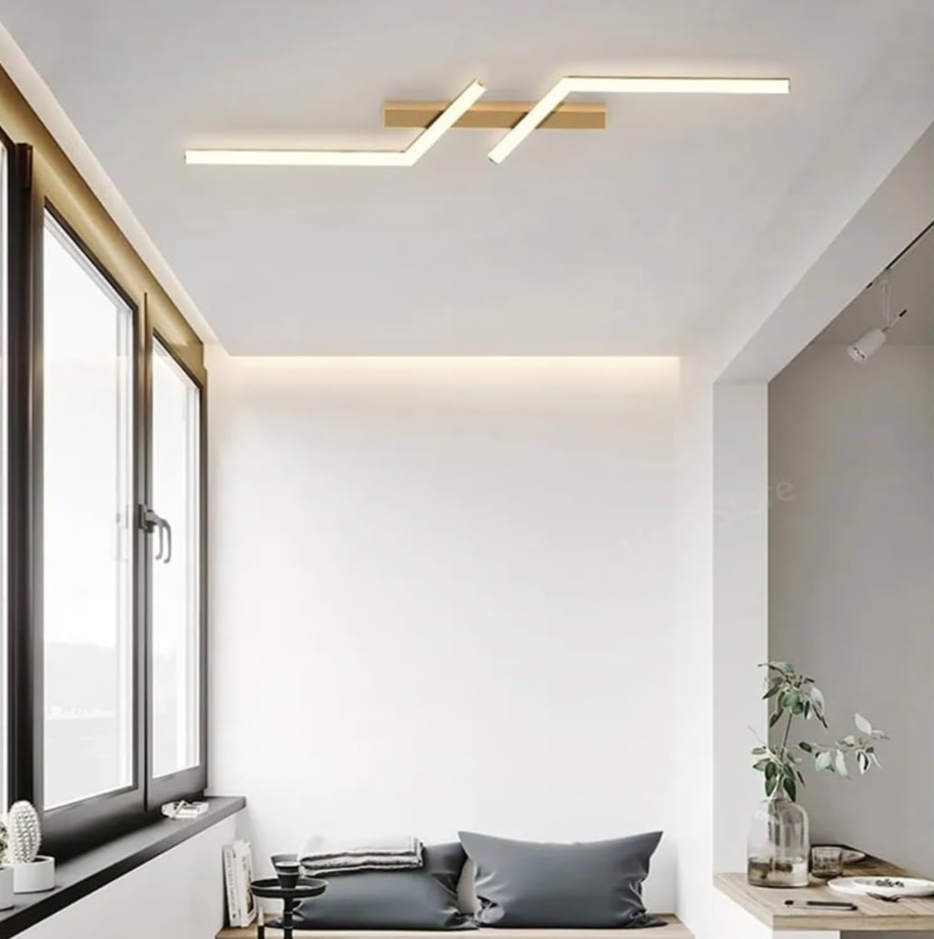 Plafonnier LED Moderne – Design Scandinave Noir pour Salon, Chambre ou Salle à Manger