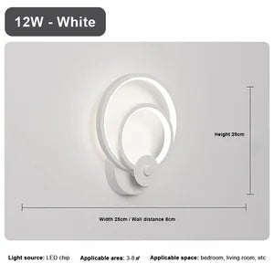Applique Murale LED Minimaliste – Éclairage Moderne en Fer pour Salon, Couloir ou Chambre