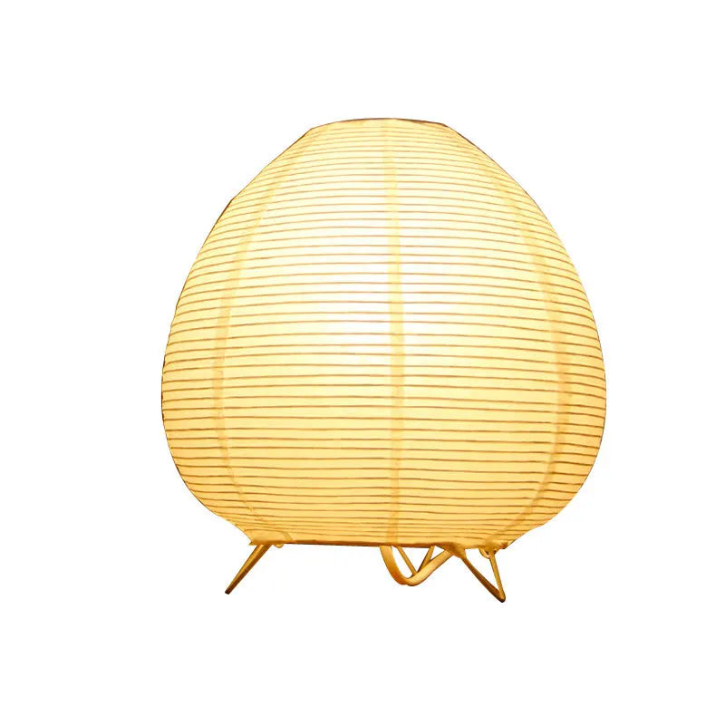 Lanterne nordique en papier Lampe de table Style japonais Moderne, Lampe de Chevet, Lampe de Nuit Blanche Chaude en LED Veilleuse