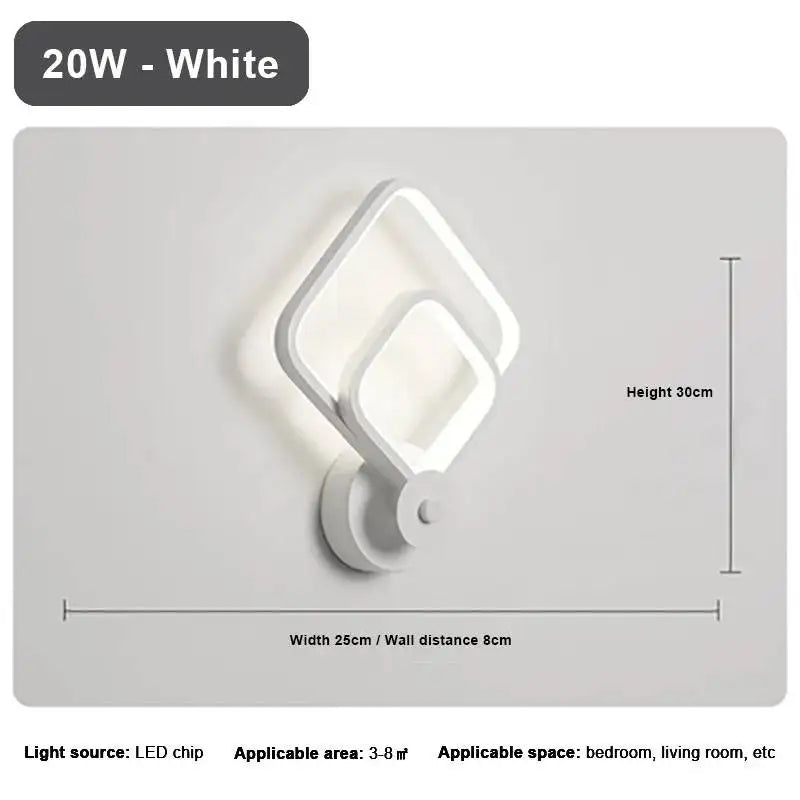 Applique Murale LED Minimaliste – Éclairage Moderne en Fer pour Salon, Couloir ou Chambre