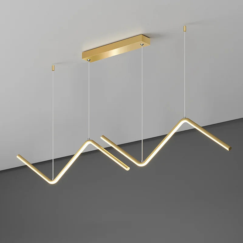 Lustre LED moderne noir pour salLustre LED Moderne Noir & Doré – Suspension Minimaliste pour Salon ou Chambreon, chambre à coucher, luminaire minimaliste, éclairage d'intérieur, décoration de la maison