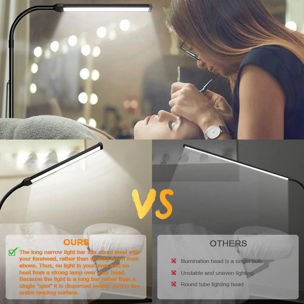 Lampadaire LED à Col de Cygne 360° – Intensité Réglable pour Salon, Chambre ou Bureau