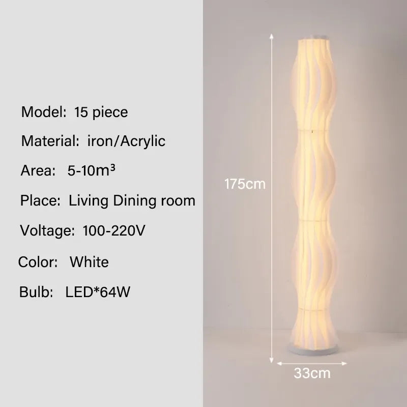 Lampadaire LED Herbe Nordique Moderne – Design Scandinave pour Salon & Chambre