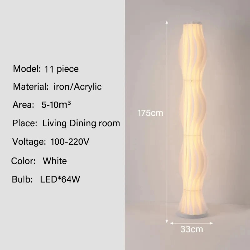 Lampadaire LED Herbe Nordique Moderne – Design Scandinave pour Salon & Chambre