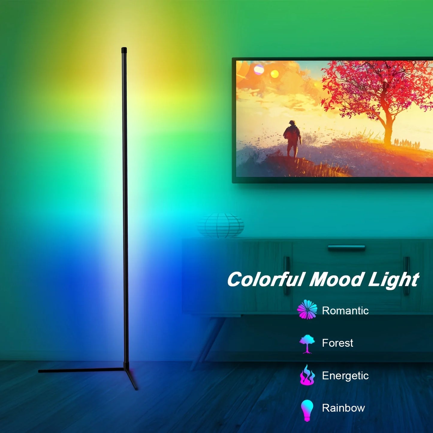 Lampadaire LED RGB Dream Color – Éclairage d’Ambiance Multicolore avec Synchronisation Musicale