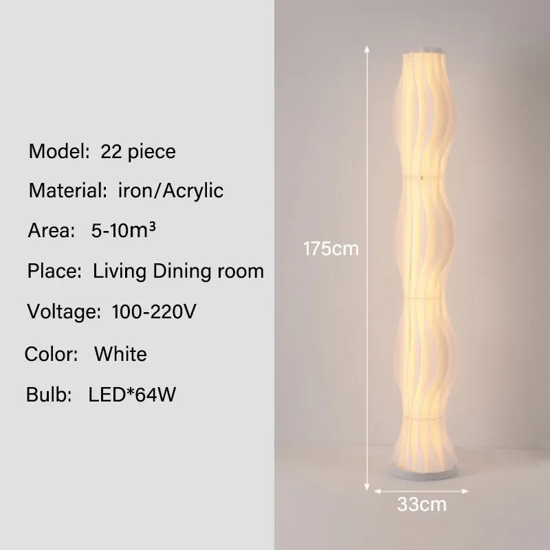 Lampadaire LED Herbe Nordique Moderne – Design Scandinave pour Salon & Chambre