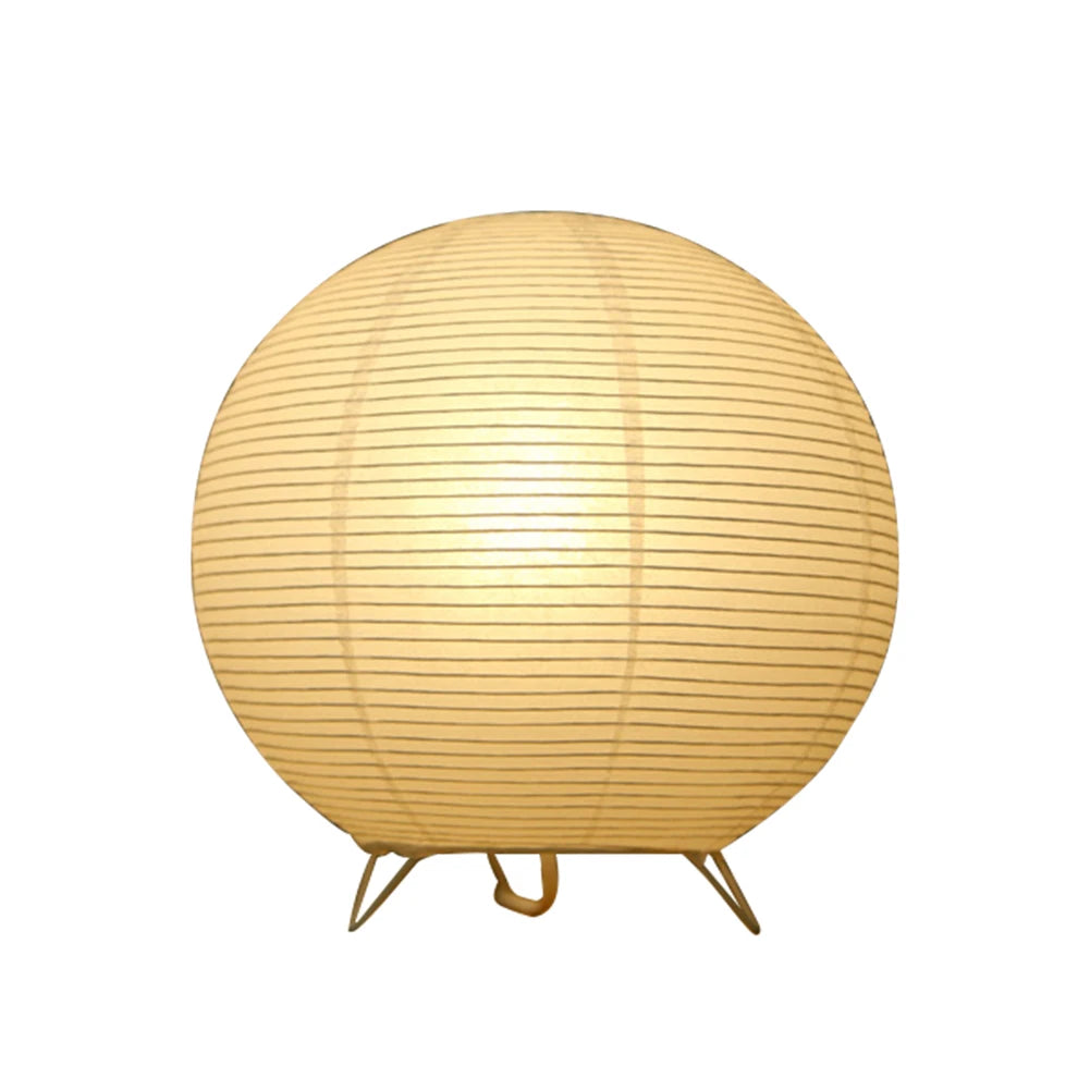 Lanterne nordique en papier Lampe de table Style japonais Moderne, Lampe de Chevet, Lampe de Nuit Blanche Chaude en LED Veilleuse
