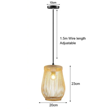 Suspensions Bambou & Rotin – Luminaires Tressés à la Main pour Salle à Manger, Salon ou Chambre