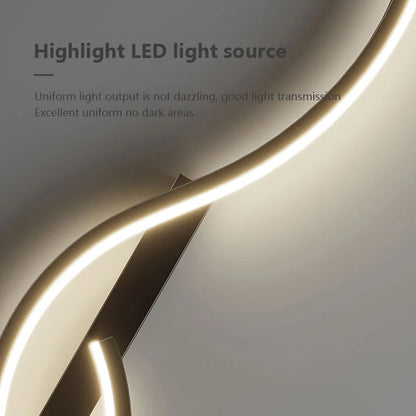 Applique murale LED moderne en aluminium, design bande longue. Éclairage haut et bas pour chambre ou salon. Ampoules incluses, montage mural facile, certifiée CE & RoHS.