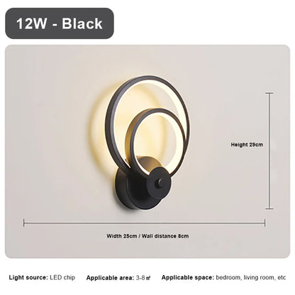 Applique Murale LED Minimaliste – Éclairage Moderne en Fer pour Salon, Couloir ou Chambre