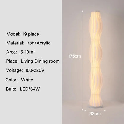 Lampadaire LED Herbe Nordique Moderne – Design Scandinave pour Salon & Chambre