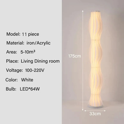 Lampadaire LED Herbe Nordique Moderne – Design Scandinave pour Salon & Chambre