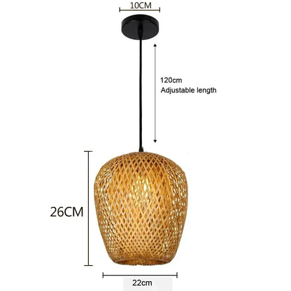Suspensions Bambou & Rotin – Luminaires Tressés à la Main pour Salle à Manger, Salon ou Chambre