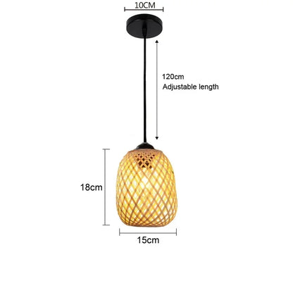 Suspensions Bambou & Rotin – Luminaires Tressés à la Main pour Salle à Manger, Salon ou Chambre