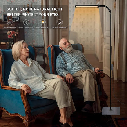 Lampadaire LED à Col de Cygne 360° – Intensité Réglable pour Salon, Chambre ou Bureau