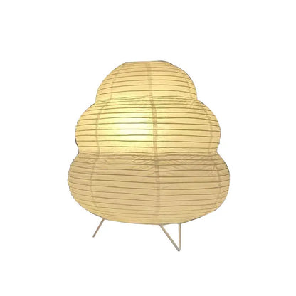 Lanterne nordique en papier Lampe de table Style japonais Moderne, Lampe de Chevet, Lampe de Nuit Blanche Chaude en LED Veilleuse