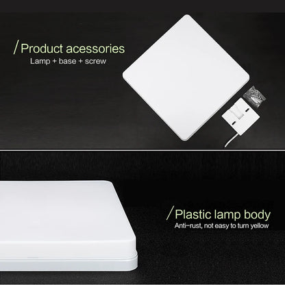 Plafonnier LED Carré MARPOU – 18W à 48W, 3 Couleurs, Éclairage 360° pour Salle de Bain, Cuisine ou Chambre