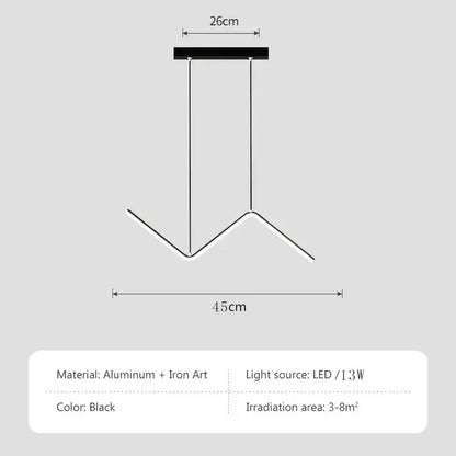 Lustre LED moderne noir pour salLustre LED Moderne Noir & Doré – Suspension Minimaliste pour Salon ou Chambreon, chambre à coucher, luminaire minimaliste, éclairage d'intérieur, décoration de la maison