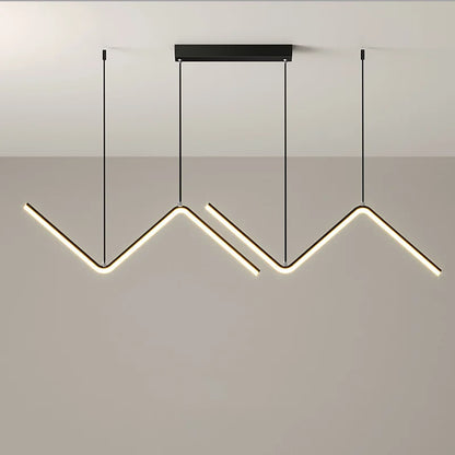 Lustre LED moderne noir pour salLustre LED Moderne Noir & Doré – Suspension Minimaliste pour Salon ou Chambreon, chambre à coucher, luminaire minimaliste, éclairage d'intérieur, décoration de la maison